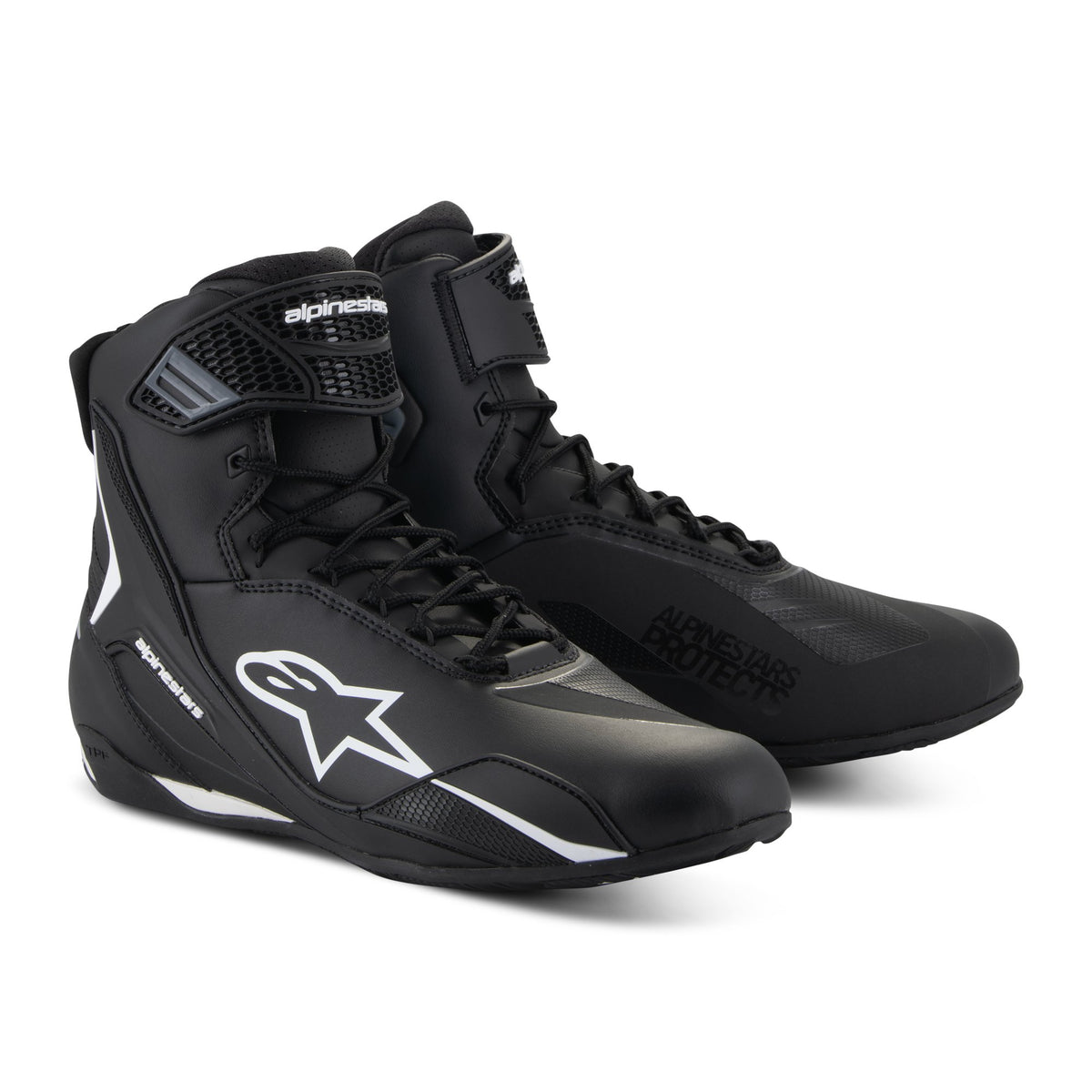 Alpinestars Faster-4 Schwarz/Weiß Motorradstiefel