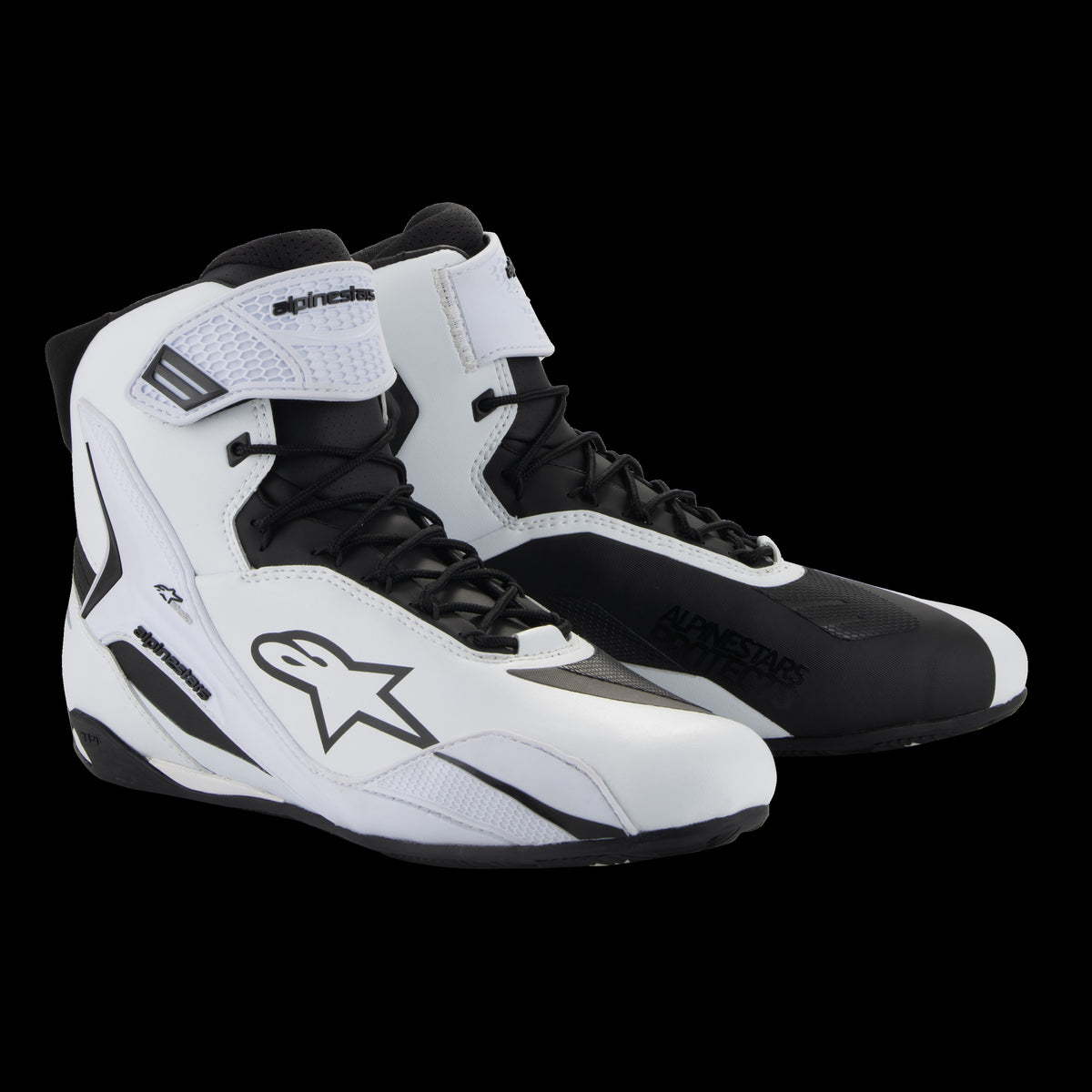 Alpinestars Faster-4 Weiß-Schwarz Motorradstiefel