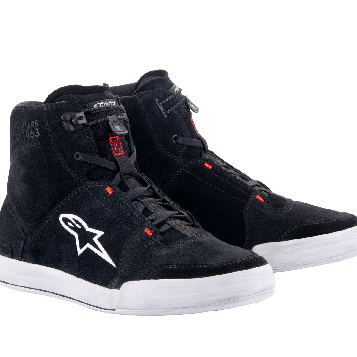 Alpinestars Chrome Schwarz/Grau/Rot Motorradschuhe