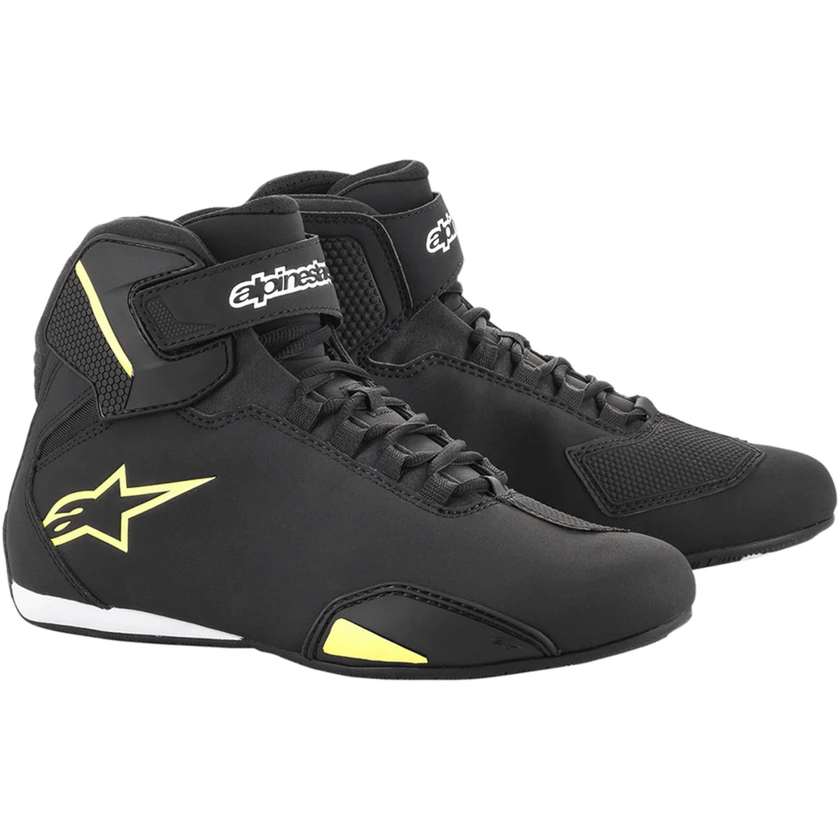 Alpinestars Sektor Schwarz/Neon-Gelb Motorradstiefel