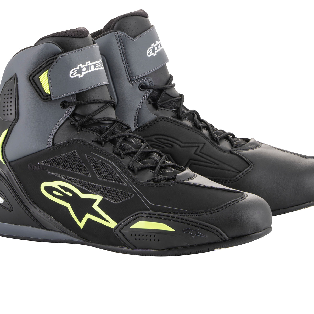 Alpinestars Faster-3 Drystar Zwart/Fluogeel Motorlaarzen