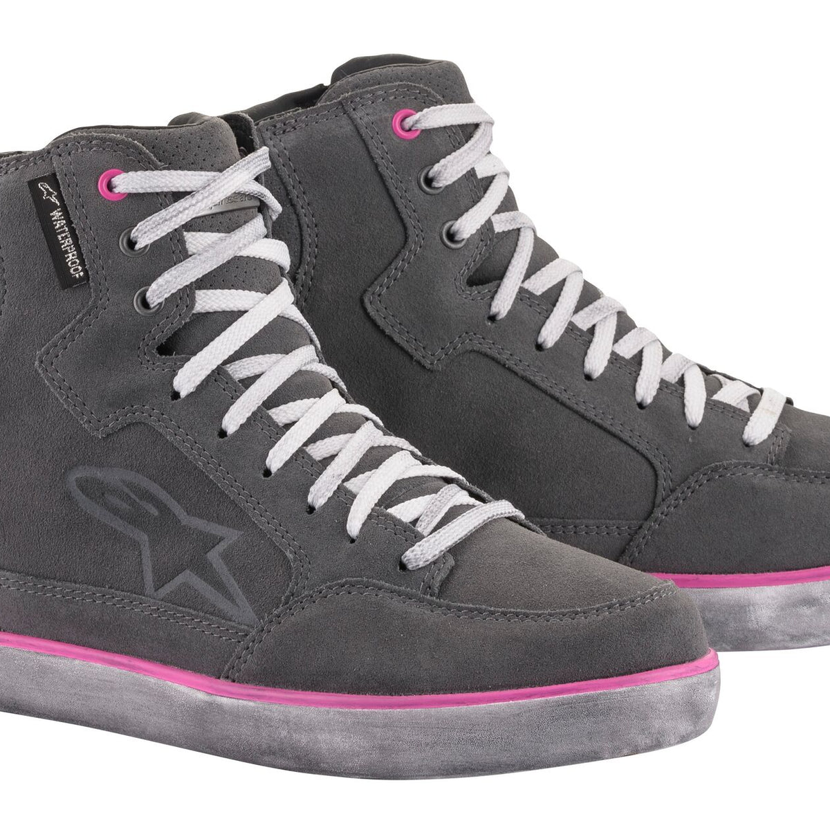 Alpinestars J-6 Waterproof Grau/Lila Motorradstiefel