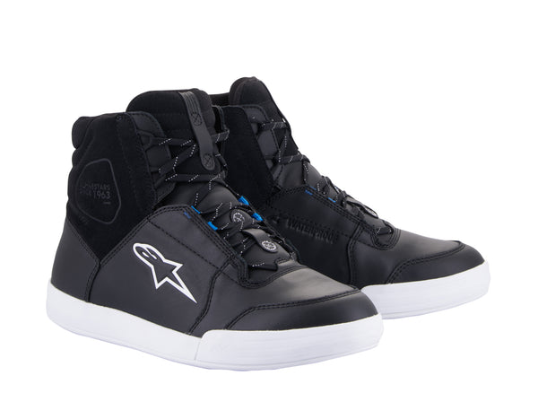 Alpinestars Chrome Waterproof Schwarz/Weiß/Blau Motorradstiefel
