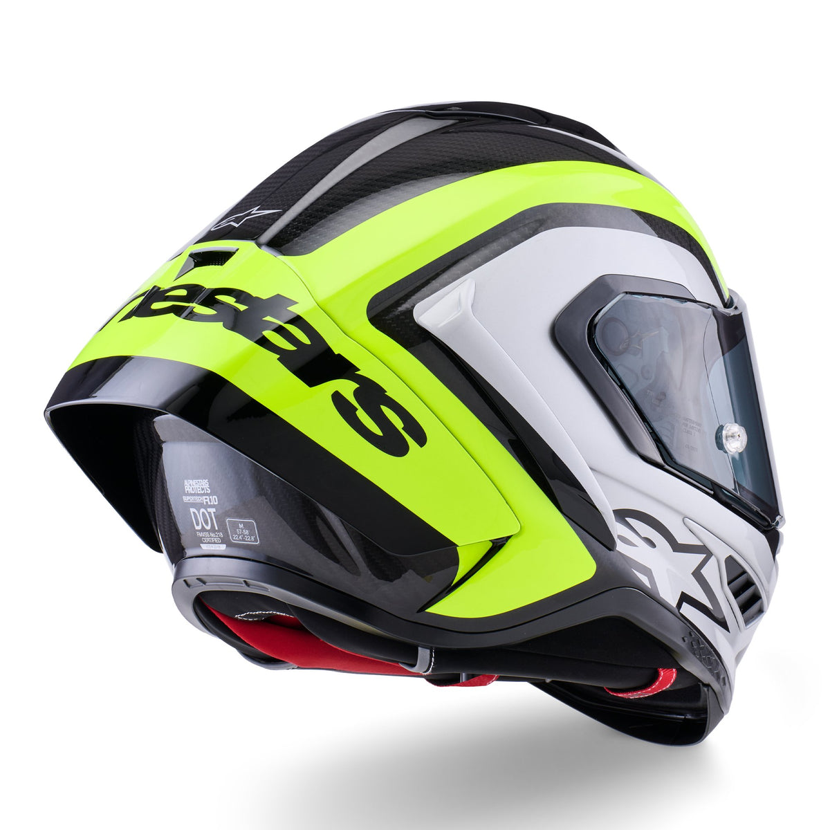 Alpinestars Supertech S-R10 Arius Schwarz/Silber/Fluogelb Integralhelm