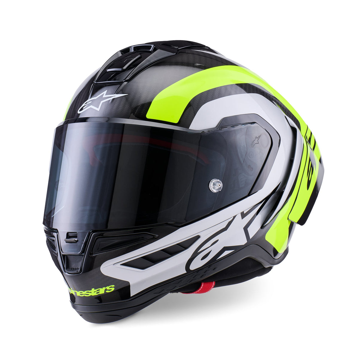 Alpinestars Supertech S-R10 Arius Schwarz/Silber/Fluogelb Integralhelm