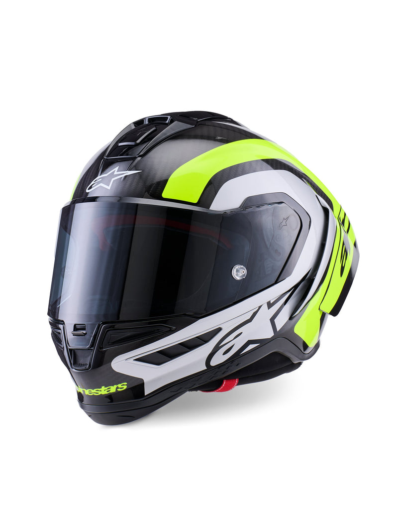 Alpinestars Supertech S-R10 Arius Schwarz/Silber/Fluogelb Integralhelm