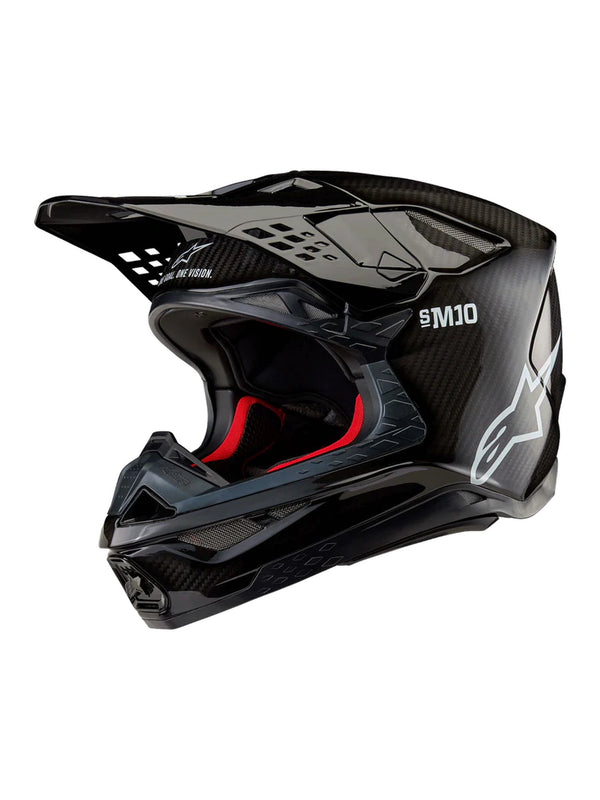 Alpinestars S-M10 2206 Solid Gloss Carbon Motocross Helmet