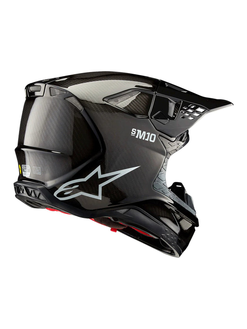 Alpinestars S-M10 2206 Solid Glans Carbon Crosshelm