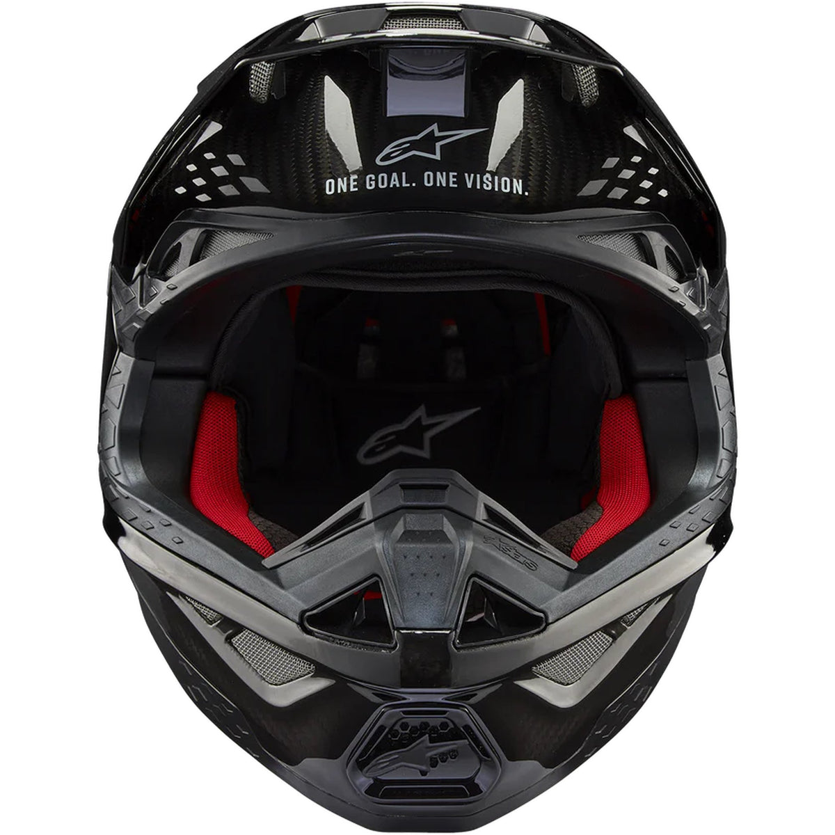 Alpinestars S-M10 2206 Solid Glans Carbon Crosshelm