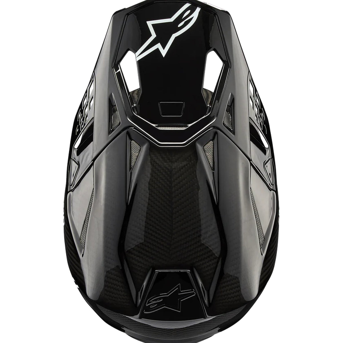 Alpinestars S-M10 2206 Solid Glans Carbon Crosshelm