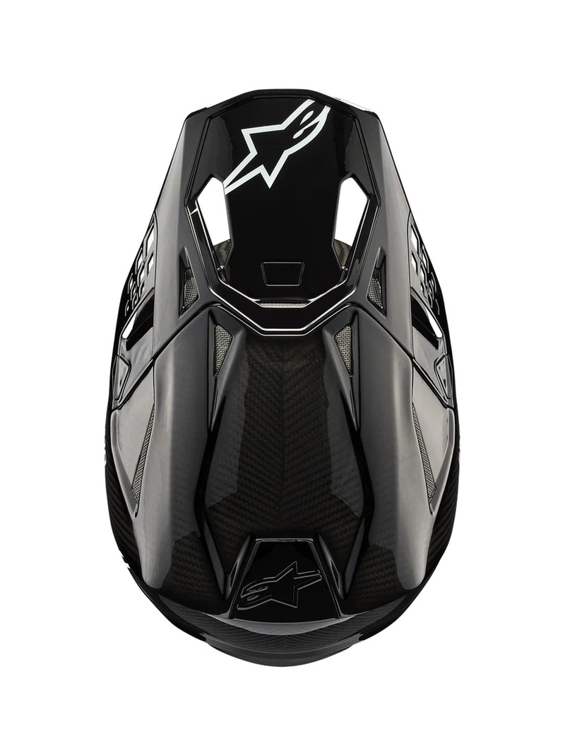 Alpinestars S-M10 2206 Solid Glans Carbon Crosshelm