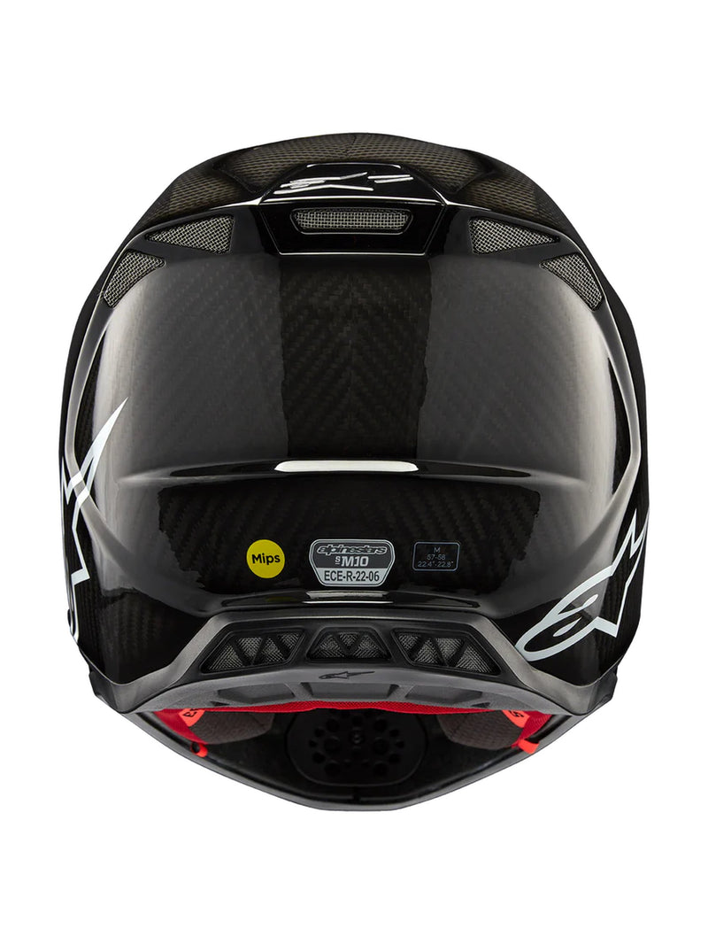 Alpinestars S-M10 2206 Solid Glans Carbon Crosshelm