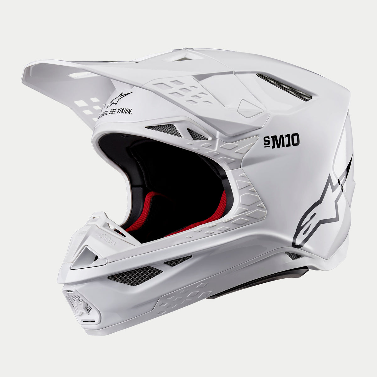 Alpinestars S-M10 2206 Solid Weiß Crosshelm