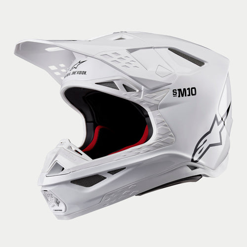 Alpinestars S-M10 2206 Solid Weiß Crosshelm
