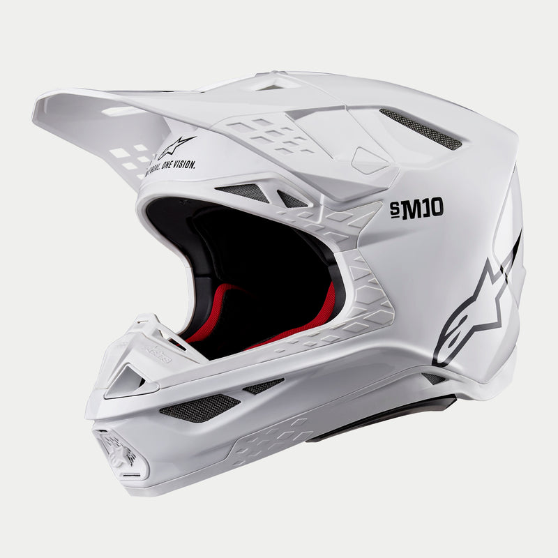 Alpinestars S-M10 2206 Solid Weiß Crosshelm