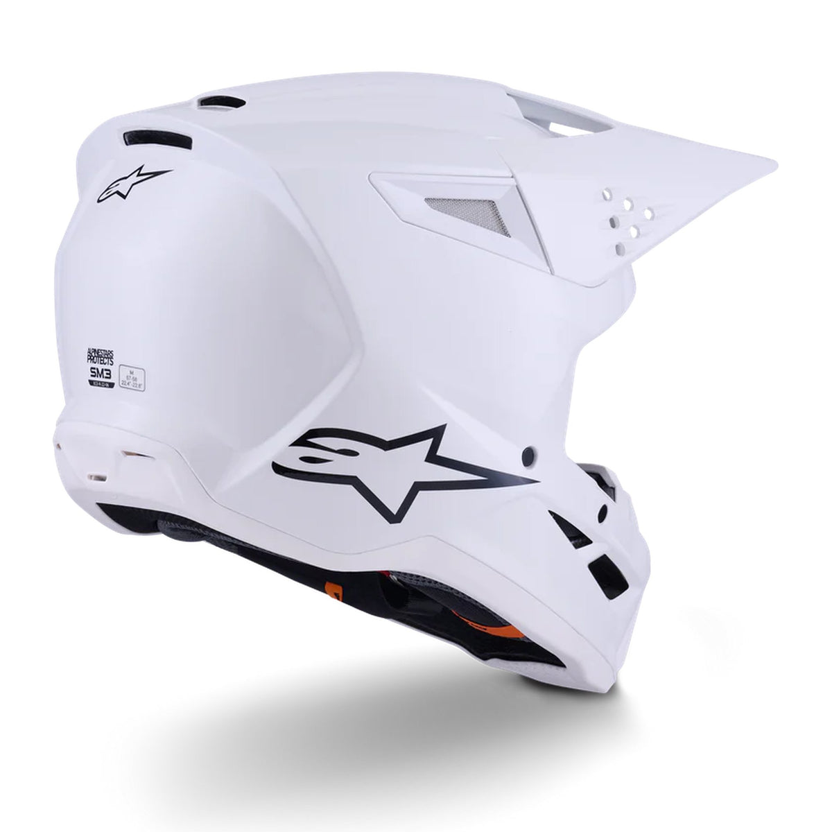Alpinestars S-M3 White Motocross Helmet