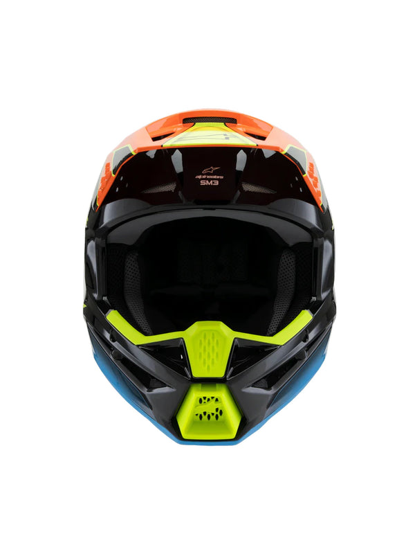 Alpinestars SM3 Youth Fray Zwart/Oranje/Fluogeel Crosshelm