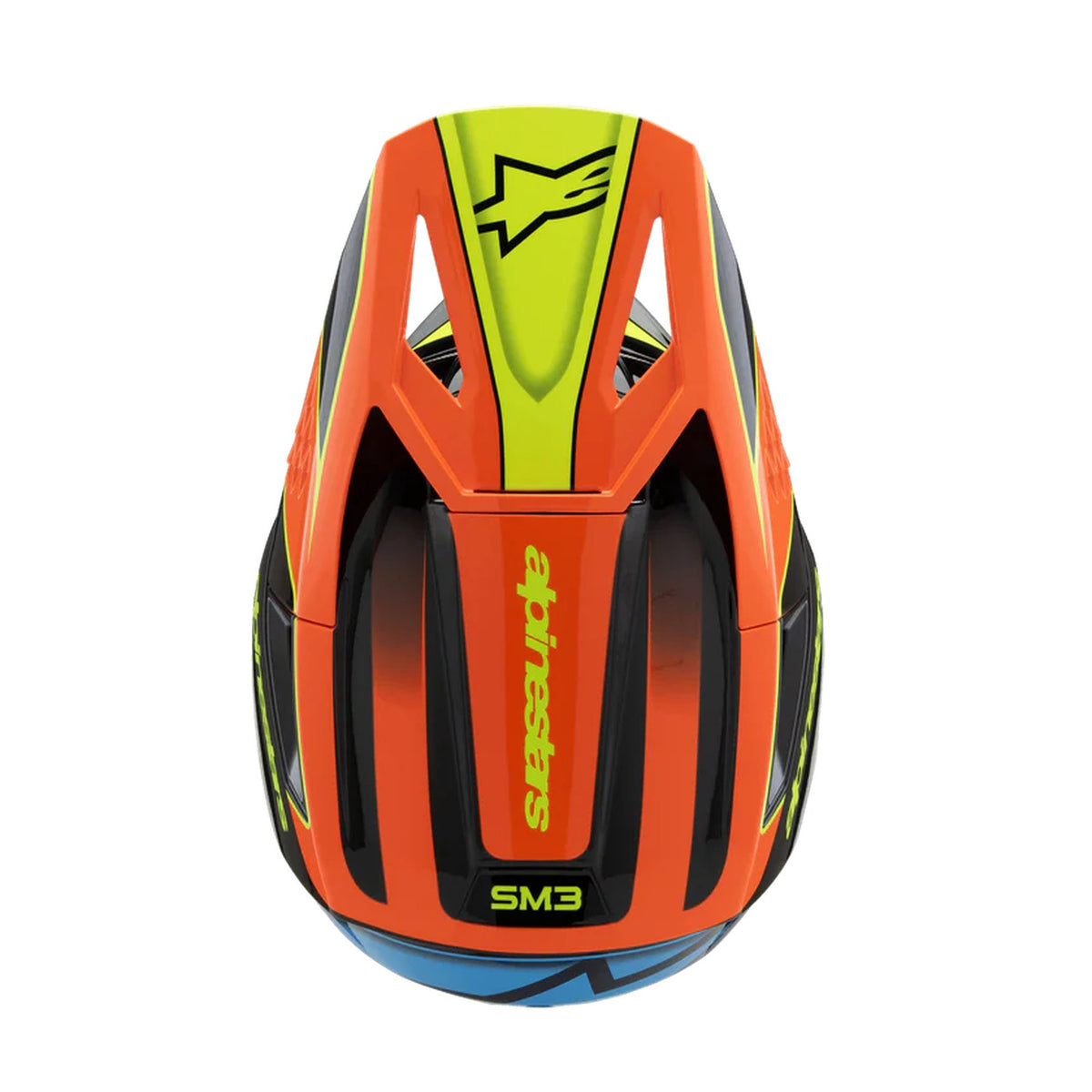 Alpinestars SM3 Youth Fray Schwarz/Orange/Fluor Gelb Crosshelm