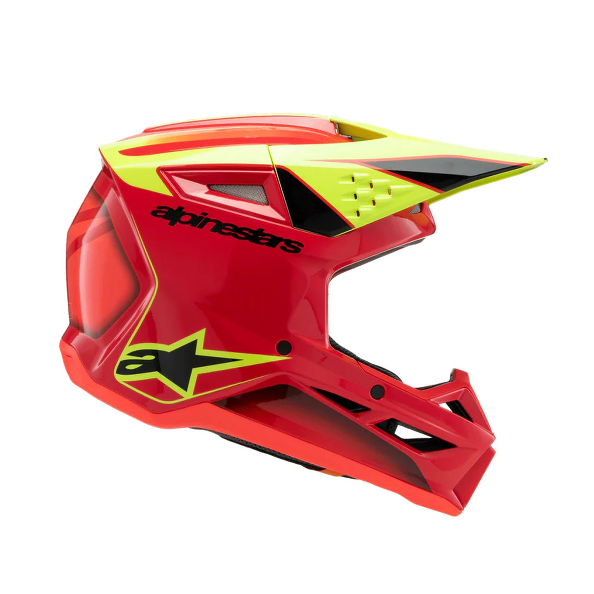 Alpinestars SM3 Youth Fray Rood/Fluogeel/Zwart Crosshelm