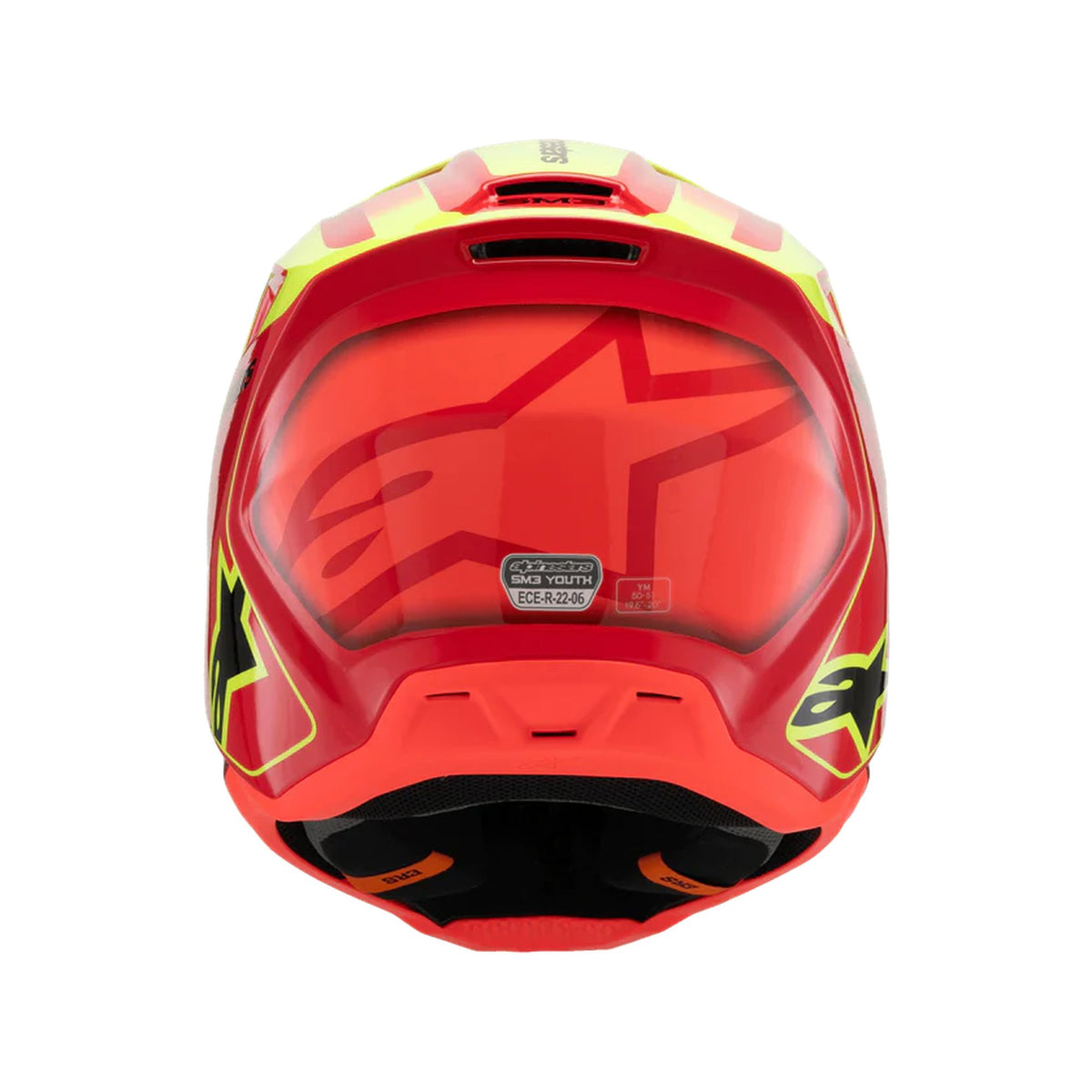 Alpinestars SM3 Youth Fray Rood/Fluogeel/Zwart Crosshelm