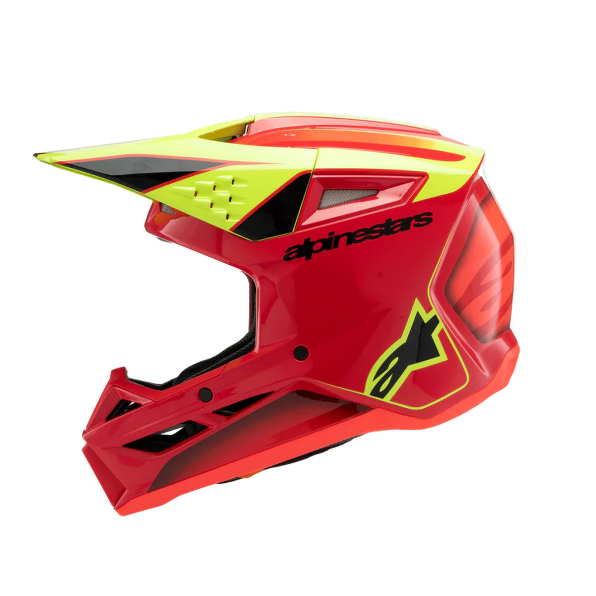 Alpinestars SM3 Youth Fray Rood/Fluogeel/Zwart Crosshelm