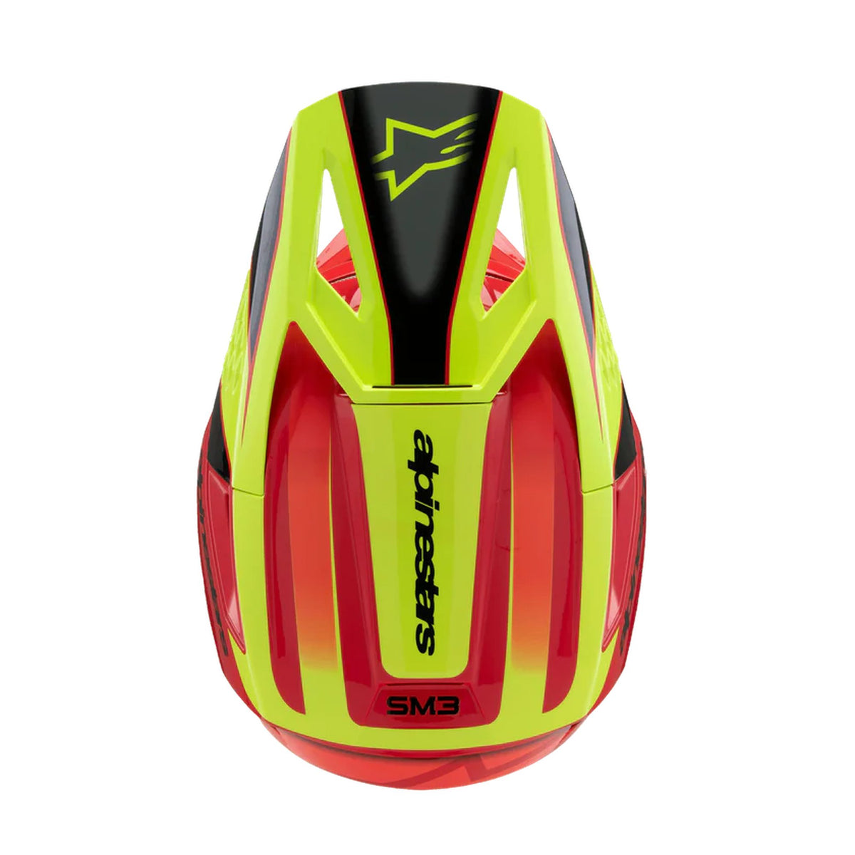 Alpinestars SM3 Youth Fray Rood/Fluogeel/Zwart Crosshelm