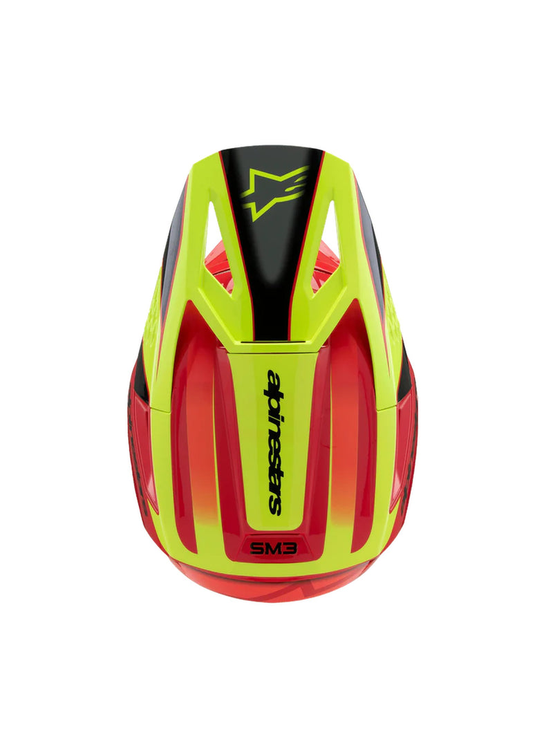 Alpinestars SM3 Youth Fray Rood/Fluogeel/Zwart Crosshelm
