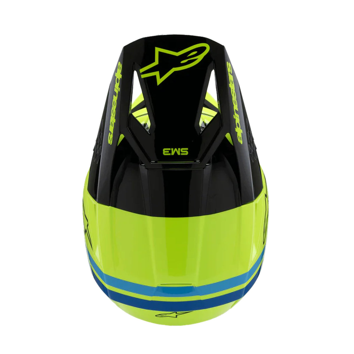 Alpinestars SM3 Youth Radium Fluogeel/Zwart/Blauw Crosshelm