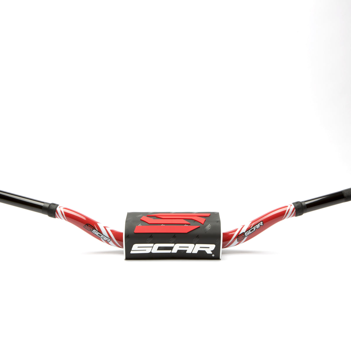 Scar O² Stuur Ø28,6 mm RC Stuur rood, Stuurkussen zwart