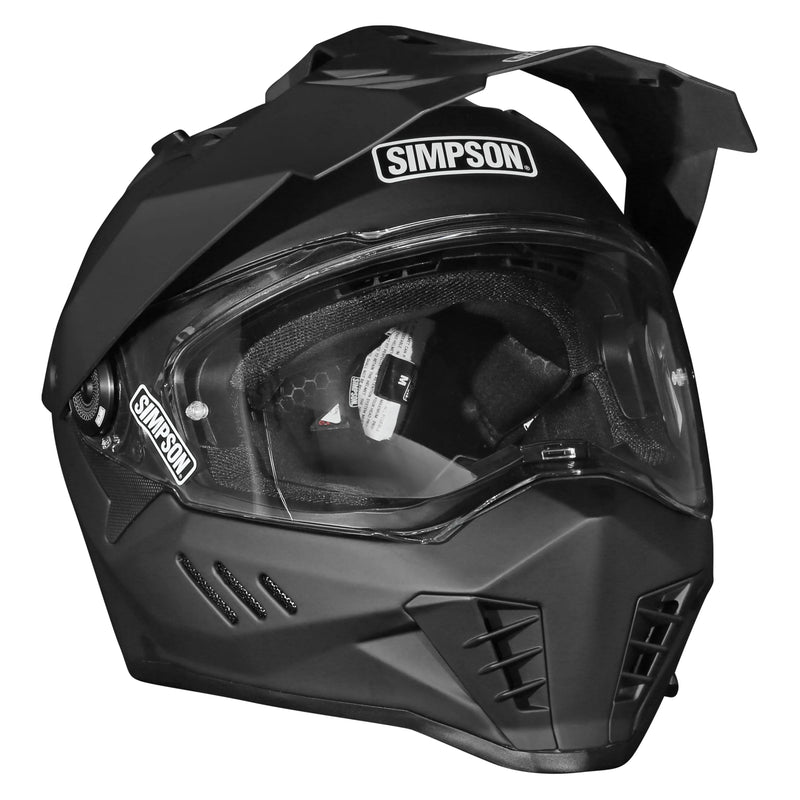 Simpson Xcursion Solid Matt Black Adventure Full-Face Motorcycle Helmet
