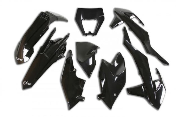 UFO Plasticset Zwart KTM 125 EXC/150 EXC