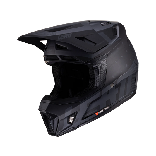 Leatt Moto 7.5 motorcycle helmet kit ECE 22.06 with Velocity 4.5 goggles Stealth Black/Gray