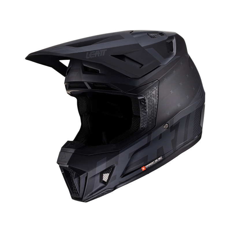 Leatt Moto 7.5 motorcycle helmet kit ECE 22.06 with Velocity 4.5 goggles Stealth Black/Gray