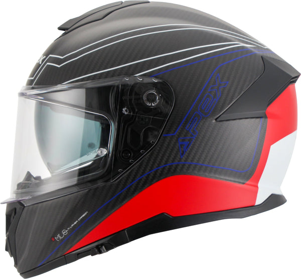 Apex FC500 Carbon Integralhelm Assen Weiß/Rot/Blau Matt