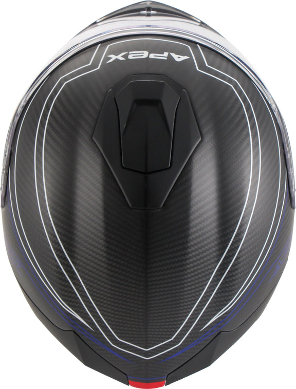 Apex FC500 Carbon Integraalhelm Assen Wit/Rood/Blauw Mat