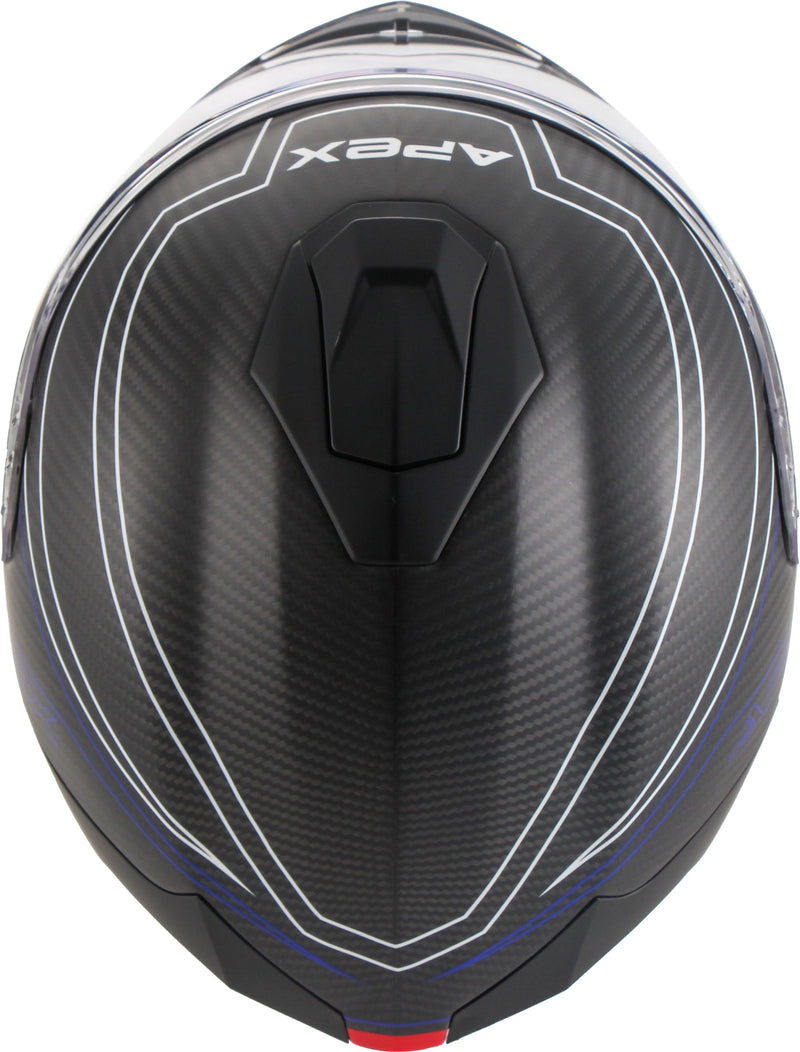 Apex FC500 Carbon Integraalhelm Assen Wit/Rood/Blauw Mat
