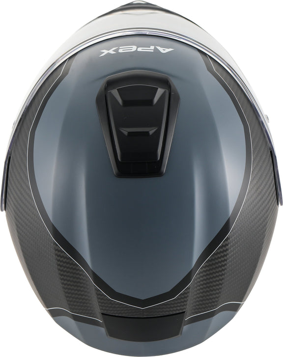 Apex MC500 Carbon Systeemhelm Dolomites Zwart/Grijs/Zilver Glans