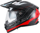 Apex AC500 Carbon Adventure helm Sahara Wit/Rood/Blauw Glans