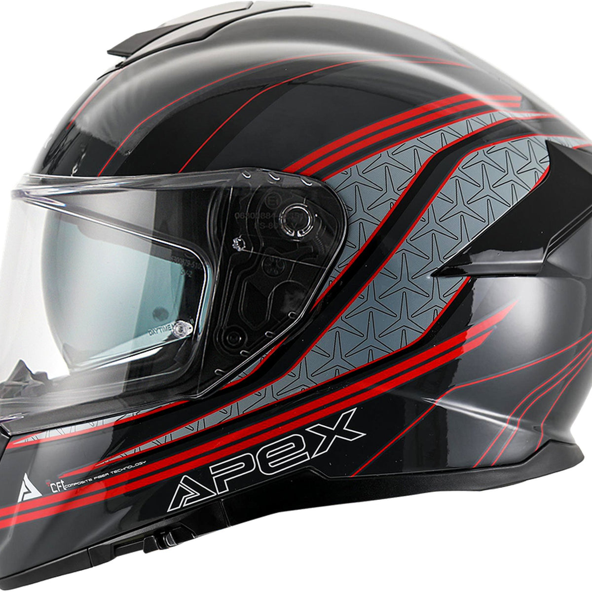 Apex FT300 Integraalhelm Vienna Grijs/Rood/Zwart