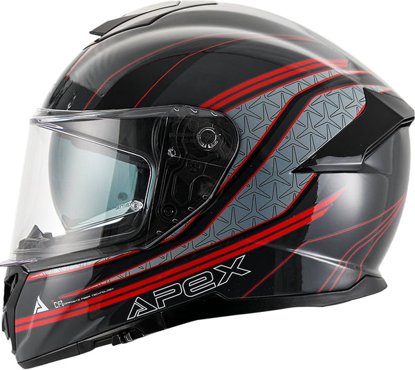 Apex FT300 Integraalhelm Vienna Grijs/Rood/Zwart