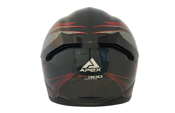 Apex FT300 Integraalhelm Vienna Grijs/Rood/Zwart