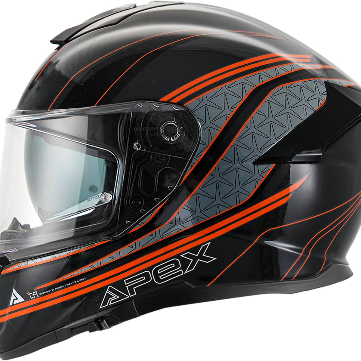 Apex FT300 Integraalhelm Vienna Zwart/Oranje