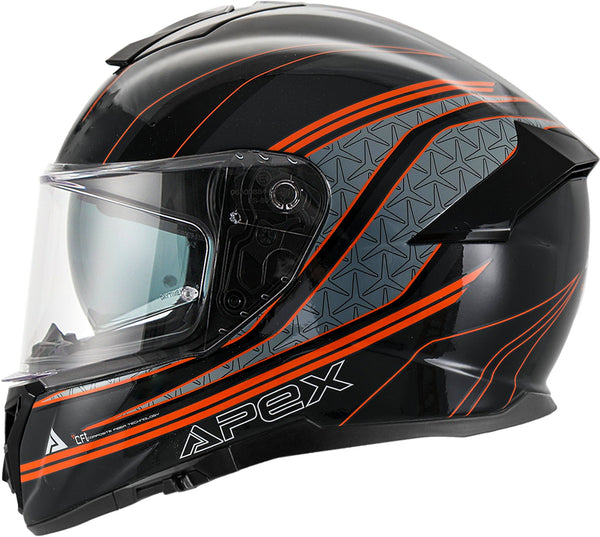 Apex FT300 Integralhelm Vienna Schwarz/Orange