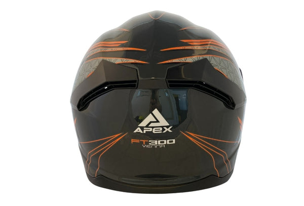 Apex FT300 Integralhelm Vienna Schwarz/Orange