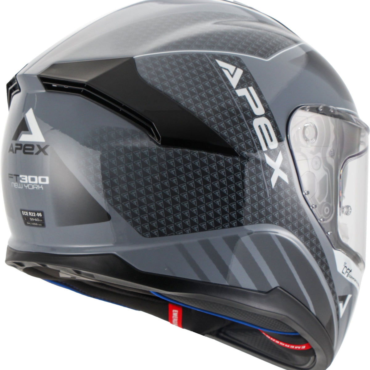 Apex FT300 Integraalhelm New York Grijs/Zwart