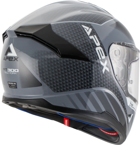 Apex FT300 Integraalhelm New York Grijs/Zwart