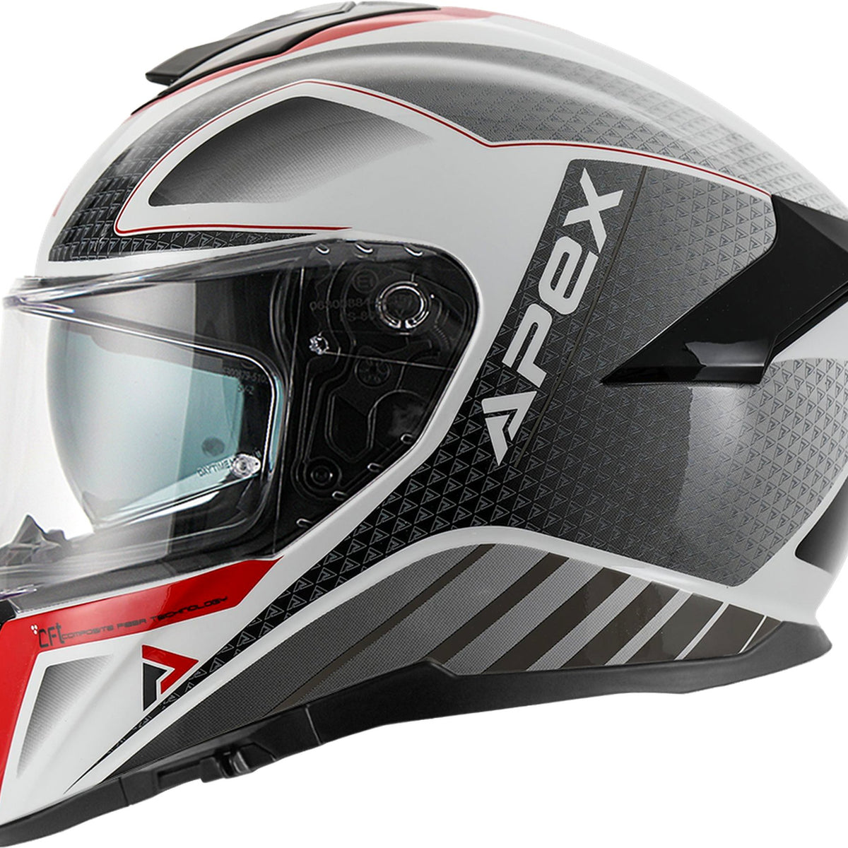 Apex FT300 Integraalhelm New York Wit/Grijs/Rood