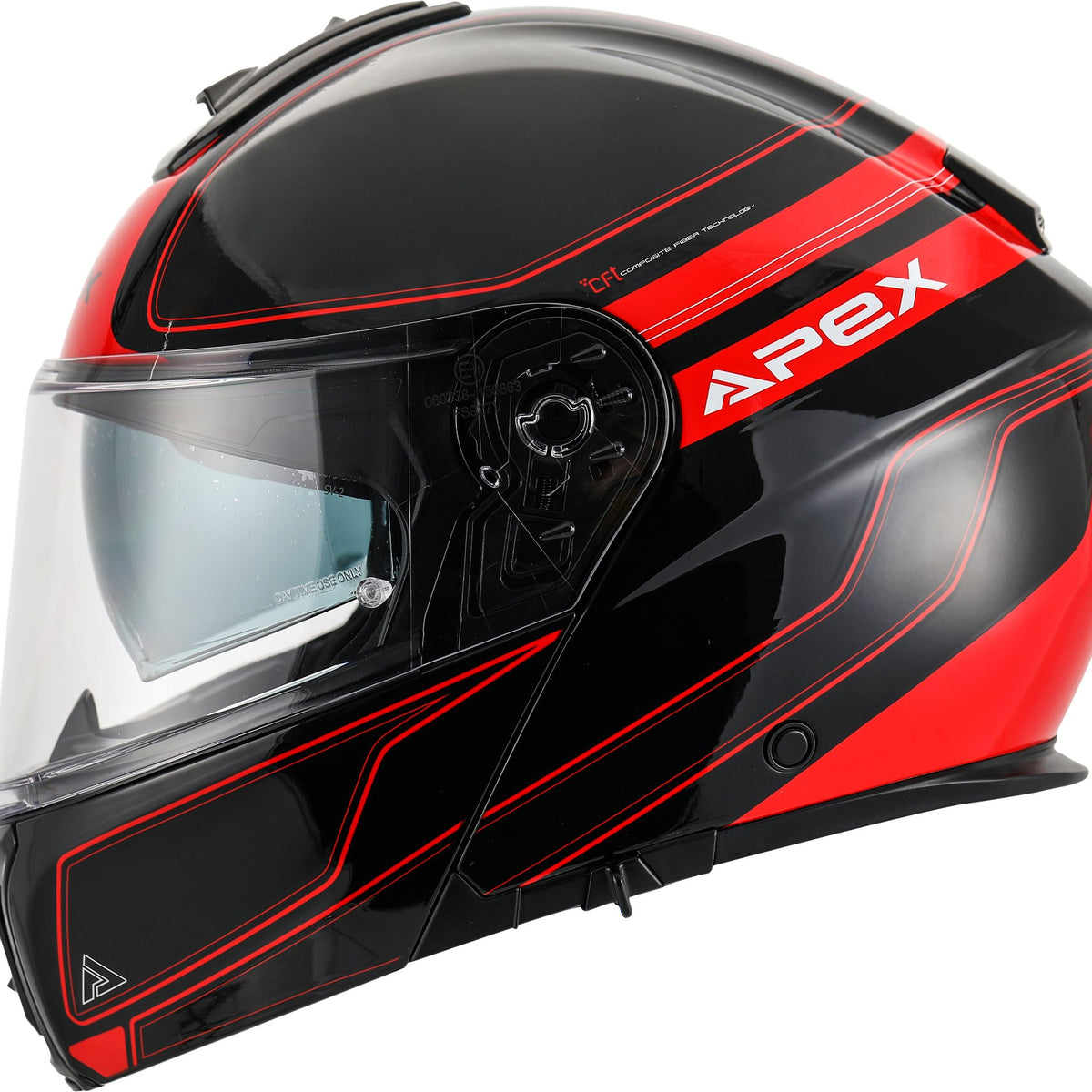 Apex MT300 Systeemhelm Sydney Zwart/Rood