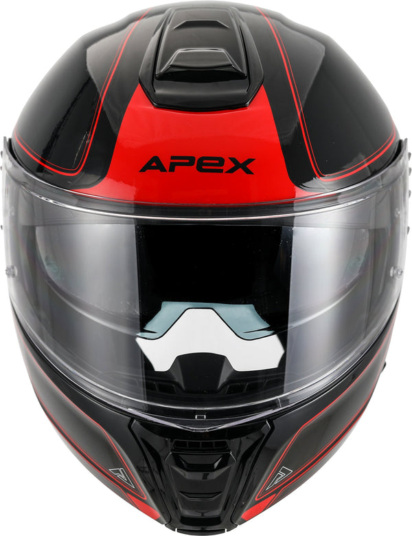 Apex MT300 Systeemhelm Sydney Zwart/Rood