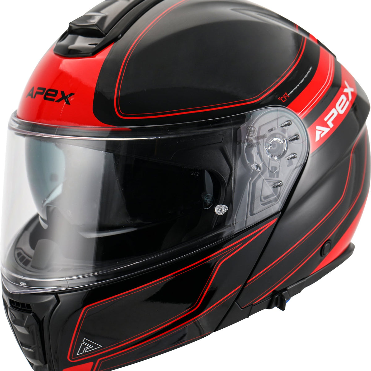 Apex MT300 Systeemhelm Sydney Zwart/Rood